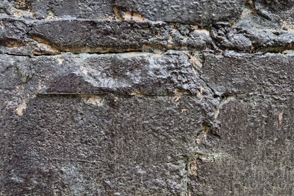 Πέτρινος Τοίχος Ίχνη Από Μπεζ Χρώμα Και Ιστό Αράχνης Γκρι — Φωτογραφία Αρχείου