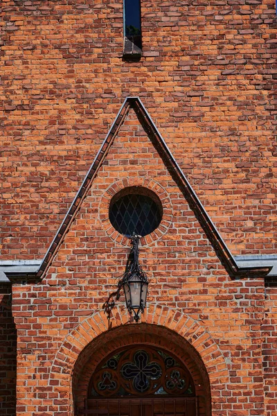 Detalhes Edifício Uma Igreja Medieval Grossziethen Alemanha — Fotografia de Stock