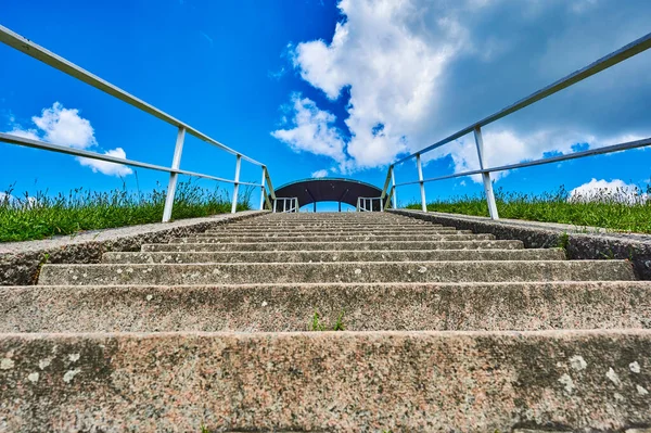 Escadaria Íngreme Até Monumento Pioneiro Voo Otto Lilienthal Foto Usa — Fotografia de Stock