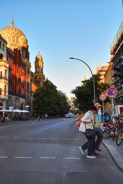 Berlin Germany June 2018 View Dome Small Towers New Synagogue — Stock Photo, Image