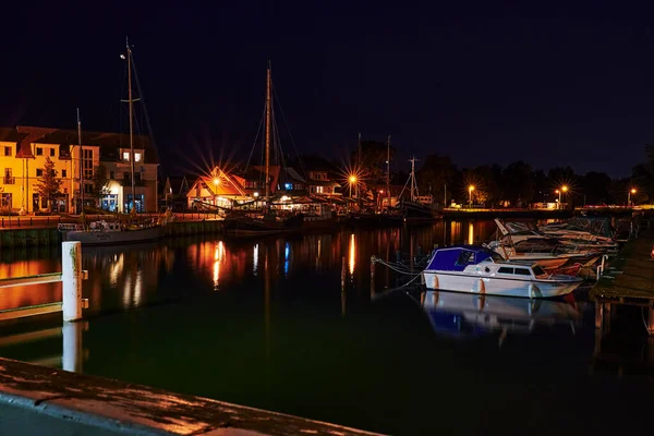 Greifswald Deutschland August 2020 Blick Auf Den Greifswalder Segelhafen Mit — Stockfoto