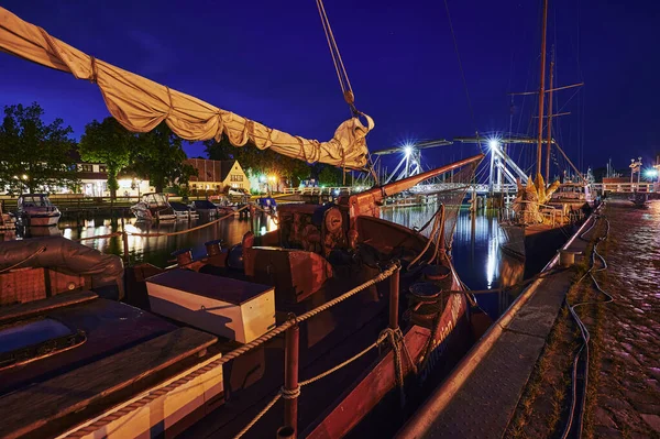 Greifswald Deutschland August 2020 Blick Auf Den Greifswalder Segelhafen Mit — Stockfoto