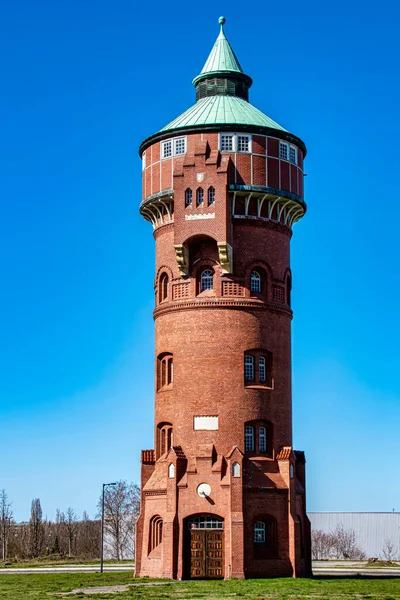 Historisk Röd Tegelsten Vattentorn Byggdes Runt 1900 Berlin Tyskland — Stockfoto
