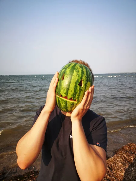 Poel Germany September 2020 Photo Young Man Who Cannot Recognized — Stock Photo, Image