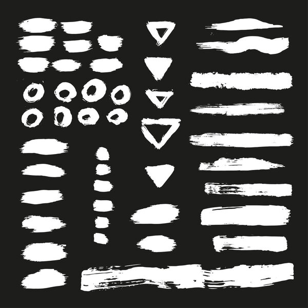 Hand painted vector brush stroke banners.