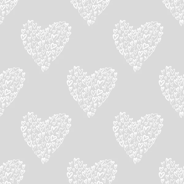 Seamless vector pattern with hearts. — Stock Vector