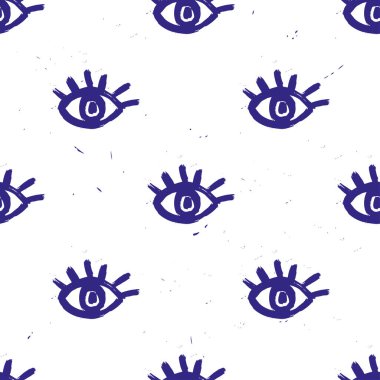 Kusursuz vektör fırça göz deseni.