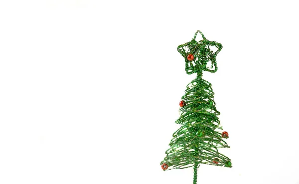 Albero Natale Sfondo Bianco — Foto Stock