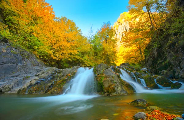 Colorful Waterfall Autumn — Stock Photo, Image