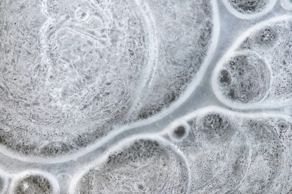 Kristal Buz Doku Birden Fazla Hava Ile Kabarcıklar Çatlaklar Makro — Stok fotoğraf