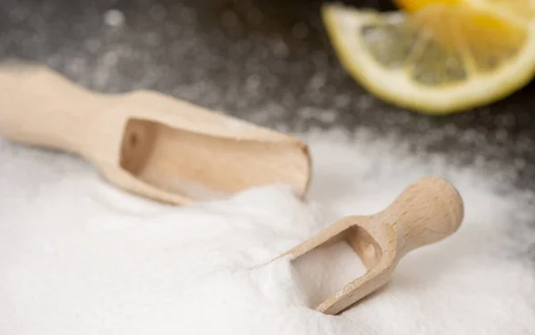 Baking Soda Sodium Bicarbonate Lemon — Stock Photo, Image