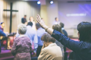 Hıristiyan cemaat ibadet Tanrı birlikte