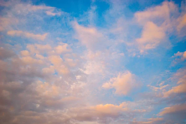 Beau Ciel Avec Nuage Avant Coucher Soleil — Photo