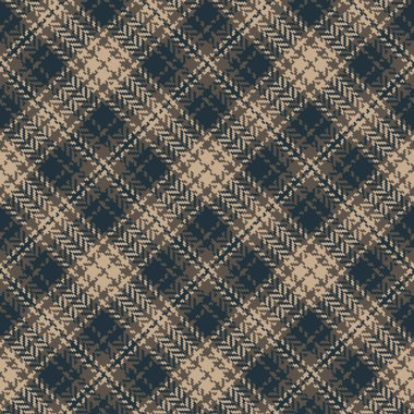 Ekose desenli vektör koyu kahverengi. Herringbone çapraz tartan ekoseli çanta, etek, ceket, elbise veya diğer modern sonbahar kış kış tüvit desenli tekstil.