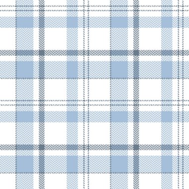 Tartan, mavi ve beyaz olarak kontrol et. Flanel gömlek, etek, masa örtüsü ya da diğer modern bahar, yaz ve sonbahar tekstil baskıları için kusursuz herringbone ekoseli kumaş..