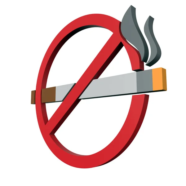 Niet roken logo op witte achtergrond — Stockfoto