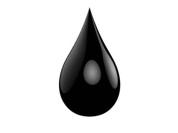 капля масла на белом фоне