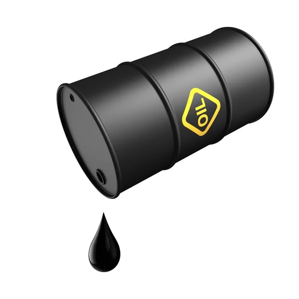 石油の樽だ。白い背景に樽の3Dレンダリング — ストック写真