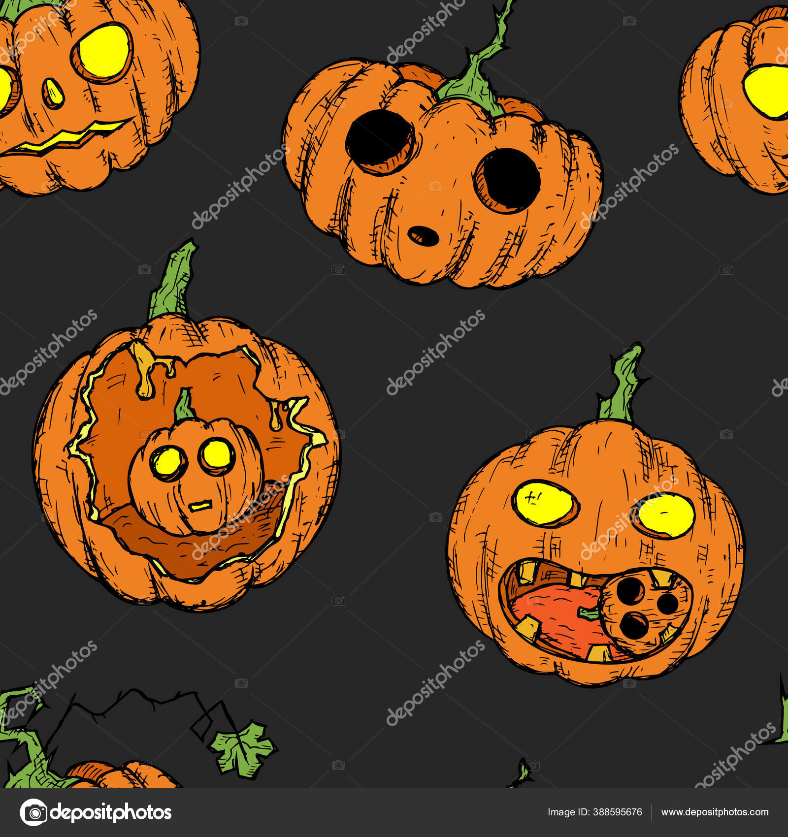 Vetores de Vetor De Mão Desenhar De Abóbora De Halloween e mais imagens de  2015 - 2015, Assustador, Branco - iStock