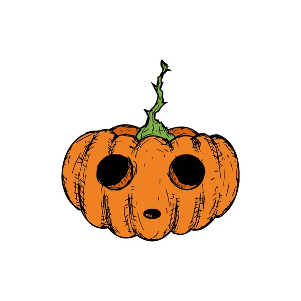 Calabaza Halloween Jack Lantern Objeto Aislado Sobre Blanco Ilustración Dibujos — Archivo Imágenes Vectoriales