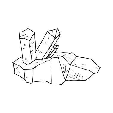 Anlaşıldı. Değerli taşın vektör karikatür çizimi. Ayrı nesneler beyaz üzerine.