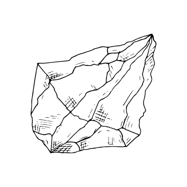 Кристал. Векторная карикатура на драгоценный камень. Изолированные объекты на белом. — стоковый вектор