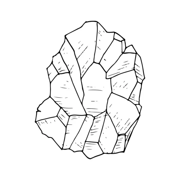Cristal. Ilustración de dibujos animados vectoriales de piedras preciosas. Objetos aislados en blanco. — Vector de stock