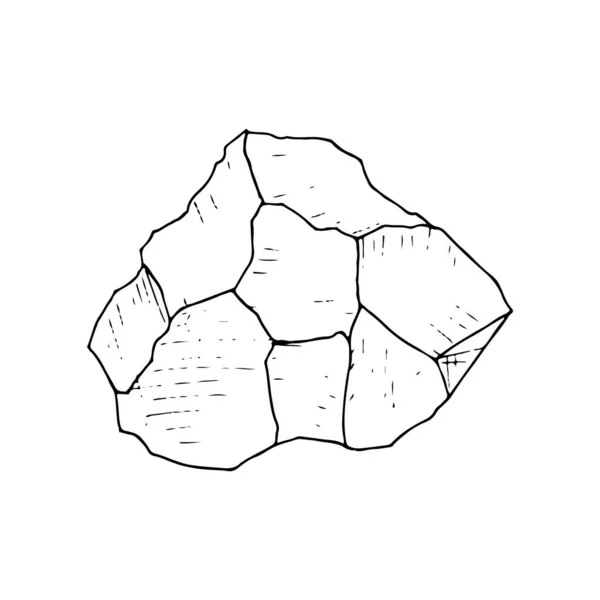 Kristallen. Vektor tecknad illustration av ädelsten. Isolerade föremål på vitt. — Stock vektor