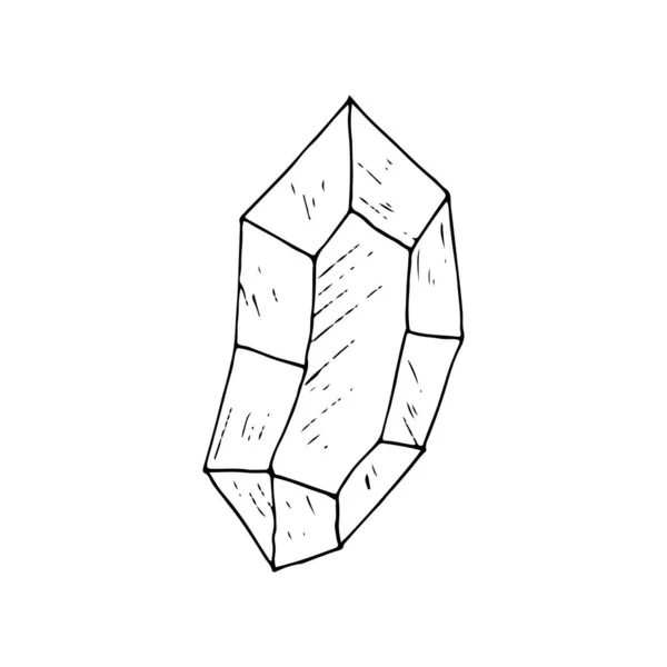 Du cristal. Illustration vectorielle de pierre précieuse. Objets isolés sur blanc. — Image vectorielle