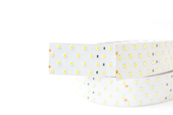 Lighting Led strip on white background.