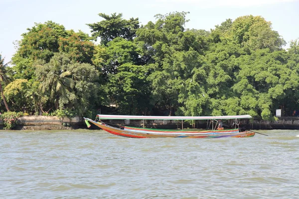 Řeka Rychlost Lodi Chao Phraya Bangkoku Thajsko — Stock fotografie