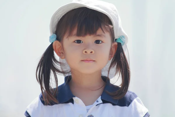 Sonriente Chica Japonesa Puerto Años Edad — Foto de Stock
