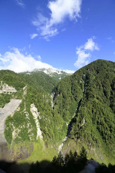 Cordillera Tateyama Vista Desde Presa Kurobe Toyama Japón —  Fotos de Stock