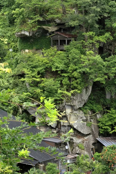 修行ない岩場 山形県における Risshaku 山寺宏一 — ストック写真