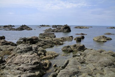 cape Nyudozaki, Oga, Akita, Japan sahilinde