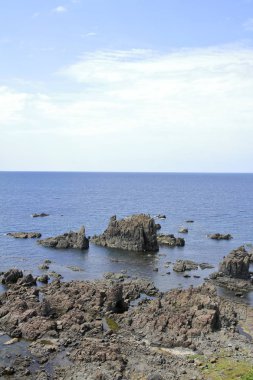 cape Nyudozaki, Oga, Akita, Japan sahilinde