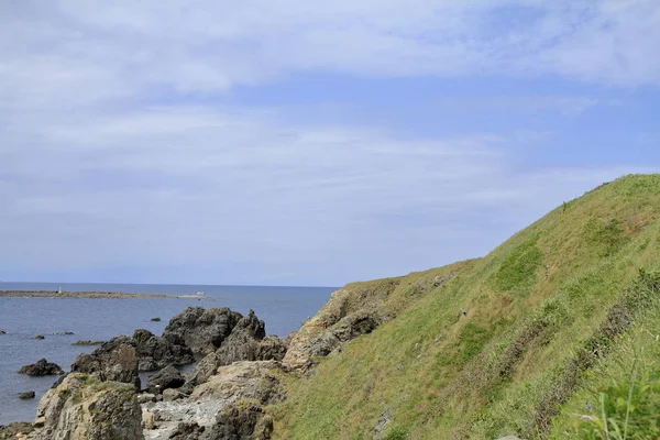 Kustnära Terrass Vid Cape Nyudozaki Oga Akita Japan — Stockfoto