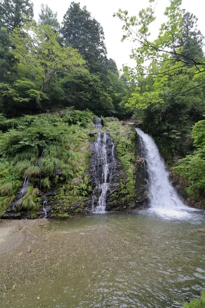 Cascadas Shirogane Las Aguas Termales Ginzan Yamagata Japón — Foto de Stock