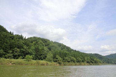 Mogami Nehri ve Mogami gorge Yamagata, Japonya