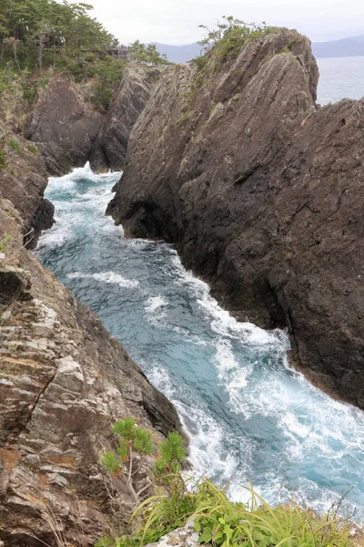 Kaminariiwa Rock Ranboya Rokli Goishi Pobřeží Ofunato Iwate Japonsko — Stock fotografie