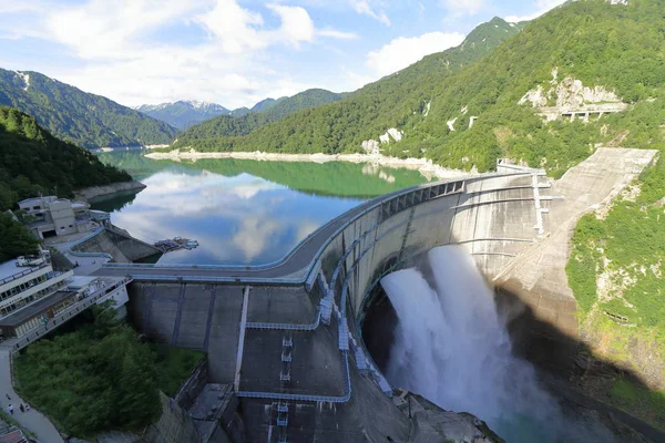 Scarico Dalla Diga Kurobe Toyama Giappone — Foto Stock