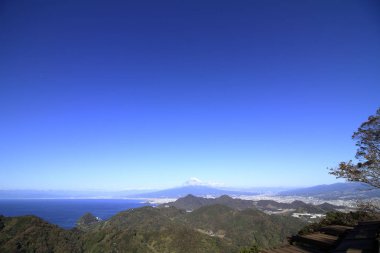 Mt. Fuji ve Suruga Körfezi, görüntülemek Katsuragi dağdan, Izu, Japonya