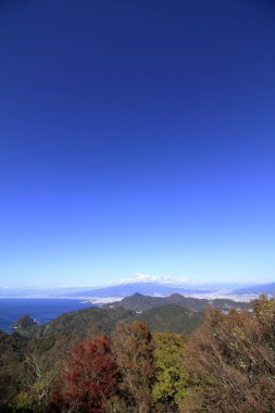 Mt. Fuji ve Suruga Körfezi, görüntülemek Katsuragi dağdan, Izu, Japonya
