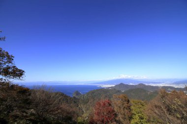 Mt. Fuji ve Suruga Körfezi, görüntülemek Katsuragi dağdan, Izu, Japonya