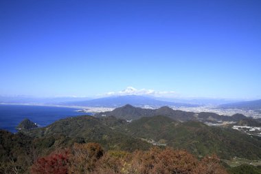 Mt. Fuji ve Suruga Körfezi, görüntülemek Katsuragi dağdan, Izu, Japonya