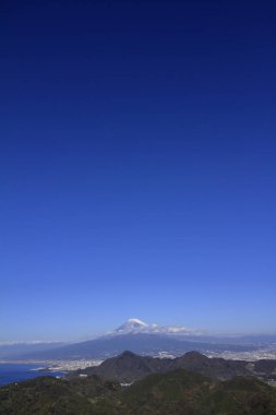 Mt. Fuji ve Suruga Körfezi, görüntülemek Katsuragi dağdan, Izu, Japonya