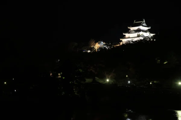 Wakayama Castle Wakayama City Japan Nachtszene — Stockfoto