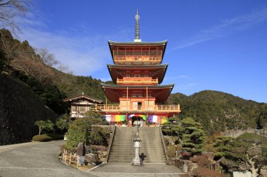 üç katlı pagoda Seiganto Ji: Wakayama, Japan