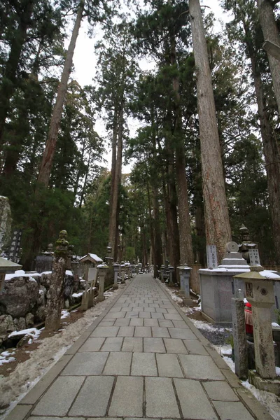 Okunoin temple in Koya, Wakayama, Japan (snow scene) — Stock Photo, Image