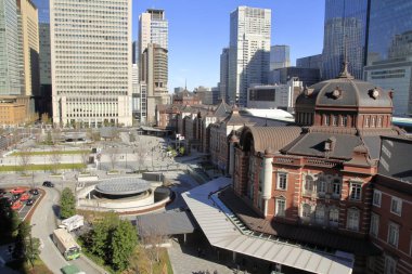 Japonya'da Tokyo istasyonu Marunouchi istasyonu binası